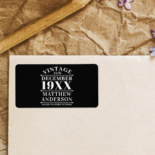 Etiqueta Vintage personalizada envelhecida em perfeição