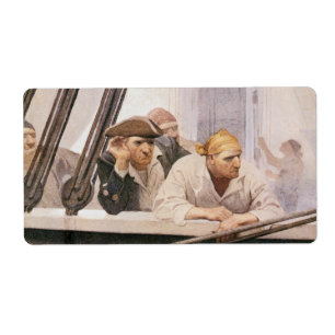 Etiqueta Vintage Pirates Brig Covenant em filme pelo NC Wye