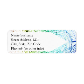 Etiqueta Vintage Rainbow Old Maps Design para casino domést