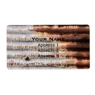 Etiqueta Vintage Rusty Metal