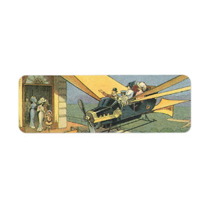Etiqueta Vintage Science Fiction Steampunk Carro Convertíve