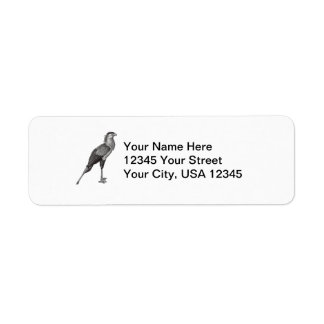 Etiqueta Vintage Secretary Bird