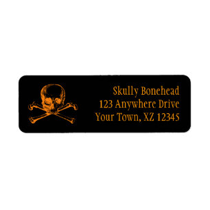 Etiqueta Vintage Skull & Crossbones