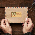 Etiqueta Vintage Snowman - Merry Christmas address label<br><div class="desc">Adicione um toque de charme de vintage às suas mensagens de feriado com as etiquetas de endereço Vintage Snowman - Feliz Natal. Essas etiquetas maravilhosamente projetadas apresentam uma ilustração maravilhosa de bonitinha de neve que captura a essência da estação. Feitas com materiais de alta qualidade, essas etiquetas de endereço são...</div>