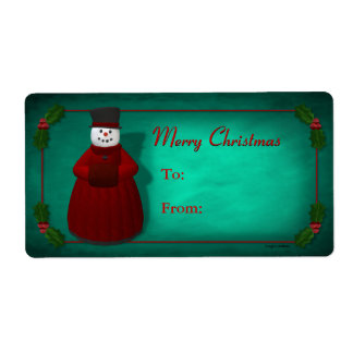 Etiqueta Vintage Snowmen: Senhora Legal