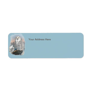 Etiqueta Vintage Snowy Owl Gould