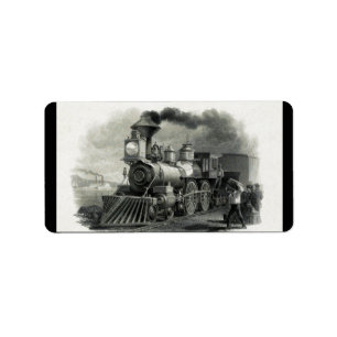 Etiqueta Vintage Steam Train