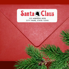 Etiqueta Vintage Vermelho Papai Noel Desk Oficial Natal