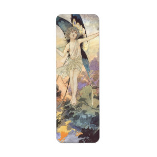 Etiqueta Vintage Victorian Butterfly Fairy por Robinson