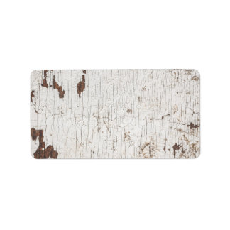 Etiqueta Vintage White Painted Wood