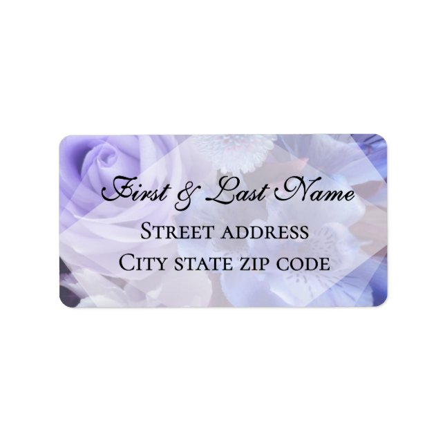 Etiqueta Violet Blue Florals (Frente)