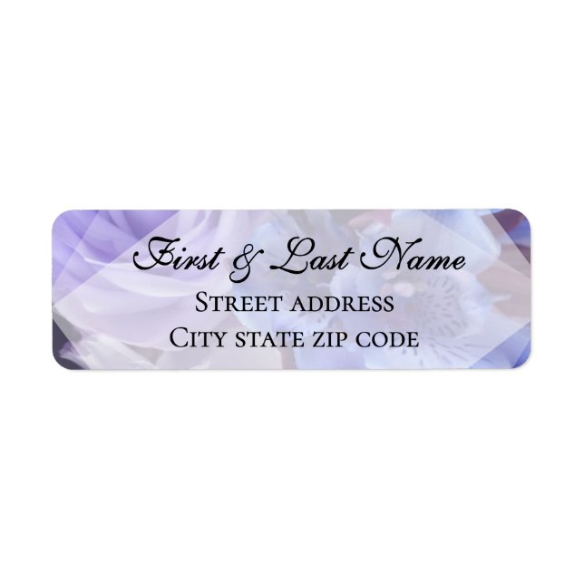 Etiqueta Violet Blue Florals Label (Frente)