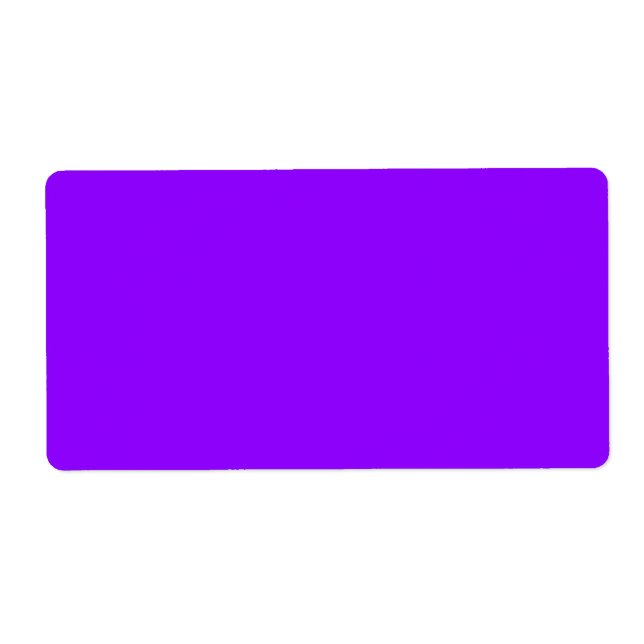 Etiqueta violeta elétrica a cores (Frente)