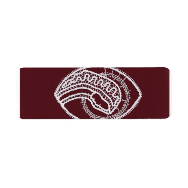 Etiqueta Virgem Santa Católica, rendas (Frente)