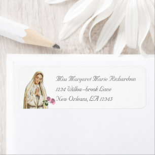 Etiqueta Virgin Mary Return Address