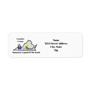 Etiqueta Virginia Moonshine Return Address Labels