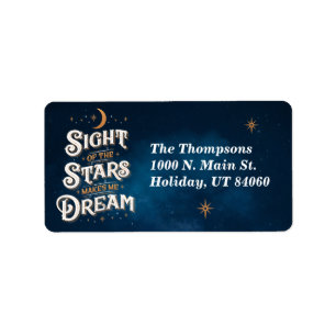 Etiqueta Visão das estrelas/etiquetas de endereço de retorn