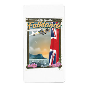 Etiqueta Visite o poster de viagens das Folhosas