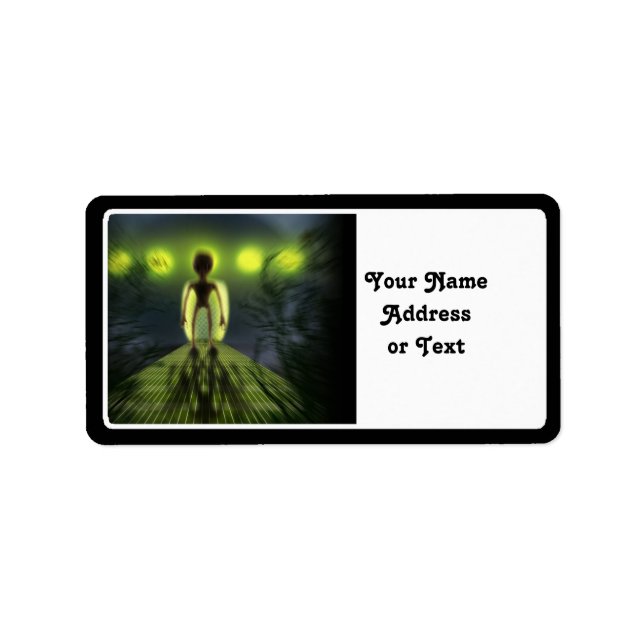 Etiqueta Visor de alienígena (Frente)