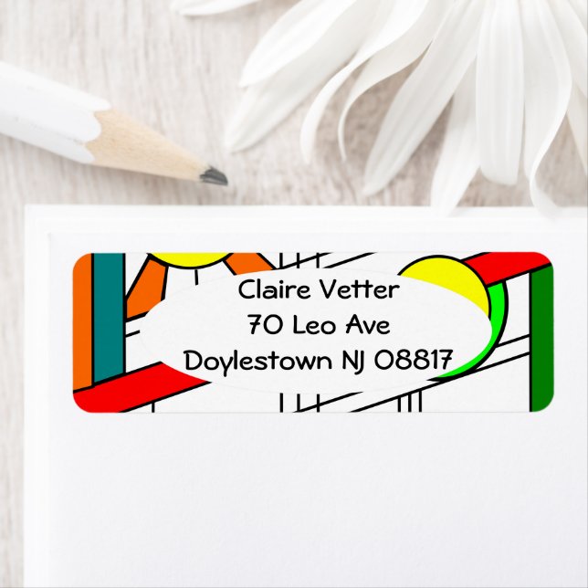 Etiqueta Vista Moderna de Vidro Estreito (Insitu)