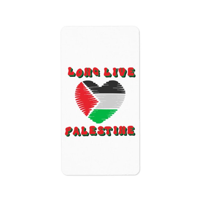 Etiqueta Viva a Palestina (Frente)