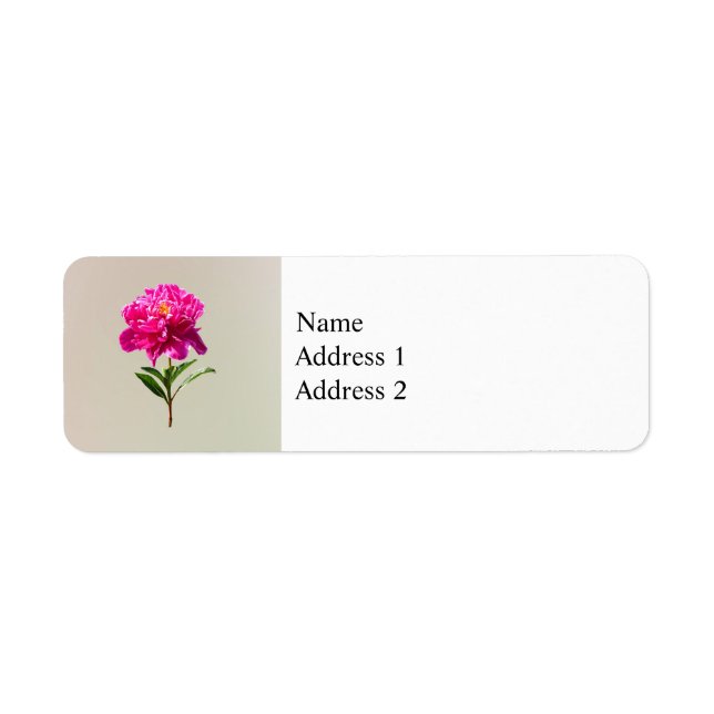 Etiqueta Vivid Pink Peony (Frente)
