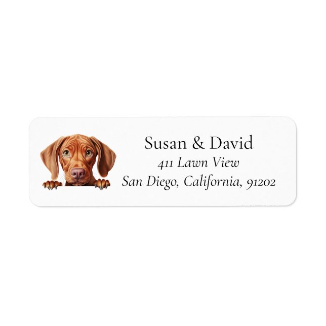 Etiqueta Vizsla Dog Breed Pet Lovers (Frente)