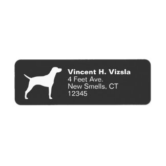 Etiqueta Vizsla Dog Silhouette Endereço para devolução