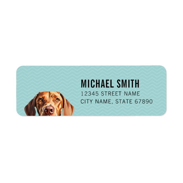 Etiqueta Vizsla Return Address Labels (Frente)