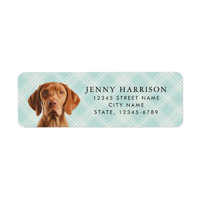 Etiqueta Vizsla Return Address Labels (Frente)