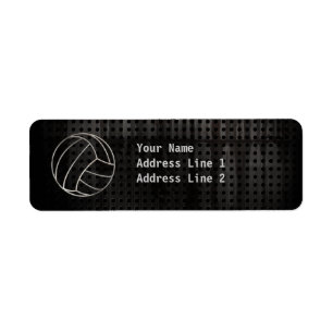Etiqueta Volleyballl; Preto legal