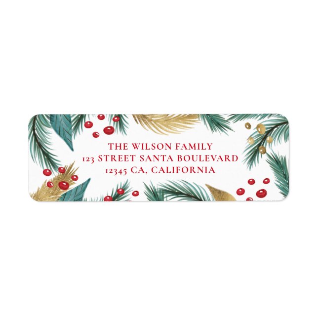 Etiqueta Volta do ouro verde-natalino (Frente)