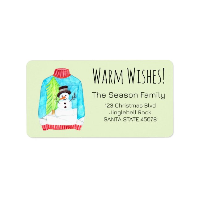Etiqueta Warm Wish Natal Sweet Label (Frente)