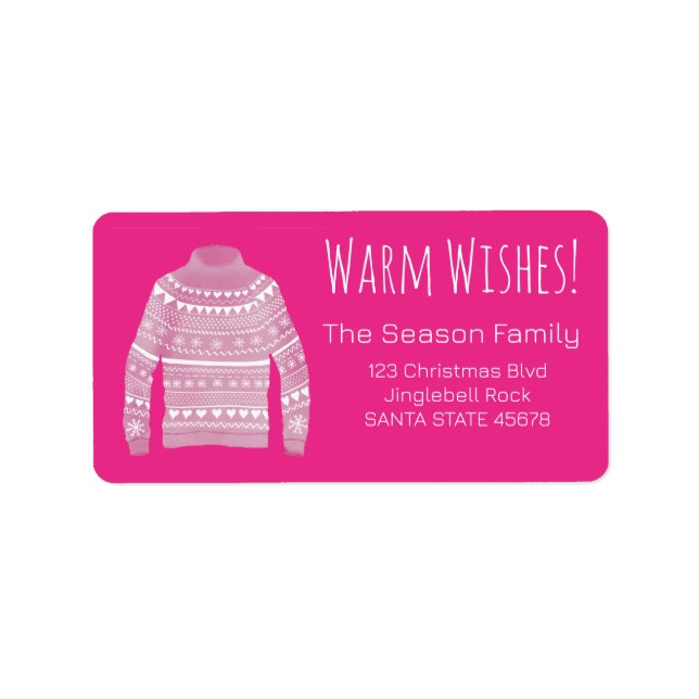 Etiqueta Warm Wish Natal Sweet Label (Frente)