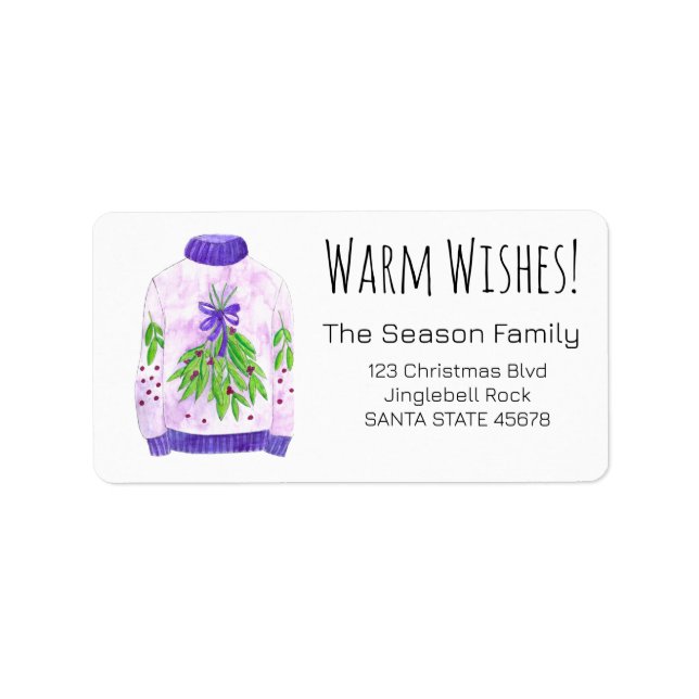 Etiqueta Warm Wish Natal Sweet Label (Frente)
