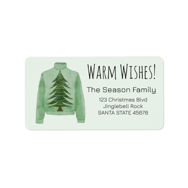Etiqueta Warm Wish Natal Sweet Label (Frente)