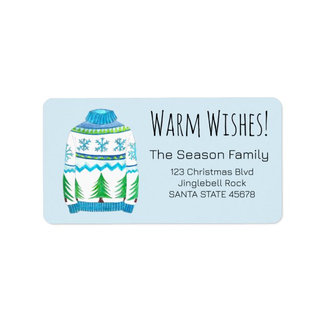 Etiqueta Warm Wish Natal Sweet Label (Frente)