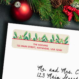 Etiqueta Watercolor Berries Deixa Férias de Marfim no Natal