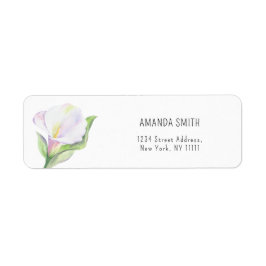 Etiqueta Watercolor Calla Lily Flily Fllabel