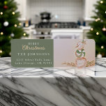 Etiqueta Watercolor Snowman Merry Christmas Return Address<br><div class="desc">Um bonitão de água pintado à mão,  doce de vintage,  neve,  num charmoso rótulo de volta de Natal</div>