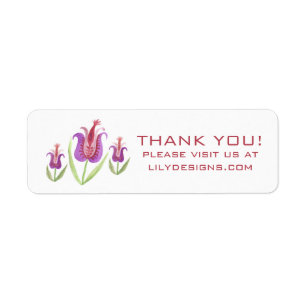 Etiqueta Watercolor Tulipes CUSTOM Order Obrigado Sticker