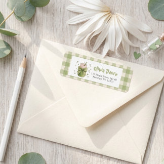 Etiqueta We Love You So Matcha Mail Bow Gingham