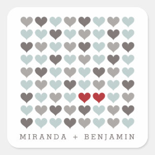 Etiqueta Wedding personalizada moderna de dois