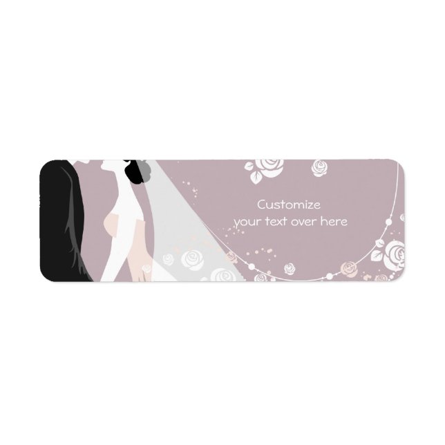 Etiqueta Weddingh Romantic Address Labels (Frente)