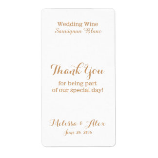 Etiqueta Weding Wine Obrigado