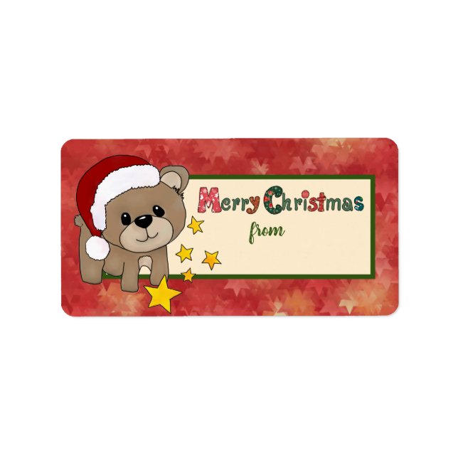 Etiqueta Weihnachtsstickbild Adressaufkleber (Frente)