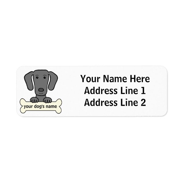 Etiqueta Weimaraner Personalizado (Frente)