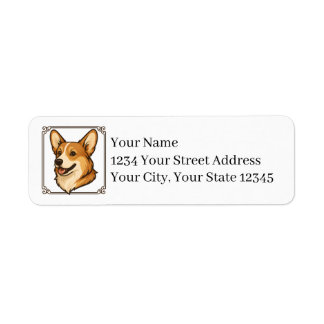 Etiqueta Welsh Corgi Return Address Labels