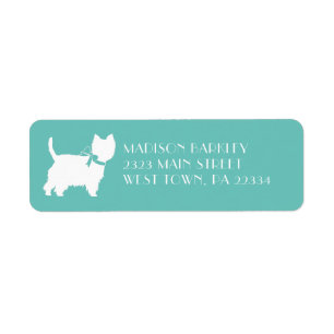Etiqueta West Highland Terrier Dog Puppy Westie
