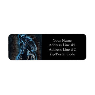 Etiqueta Western Beaud Wild Mustang Blue Tones